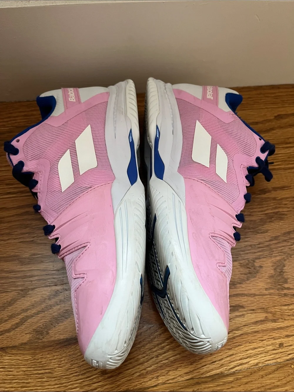 Babolot Women's Tennis Sneakers Pink with Navy Accents SFX 3 All Court